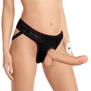 Cinta Peniana Com Prótese 21,5 X 4,5Cm E Controle 10 Vibrações Lovetoy