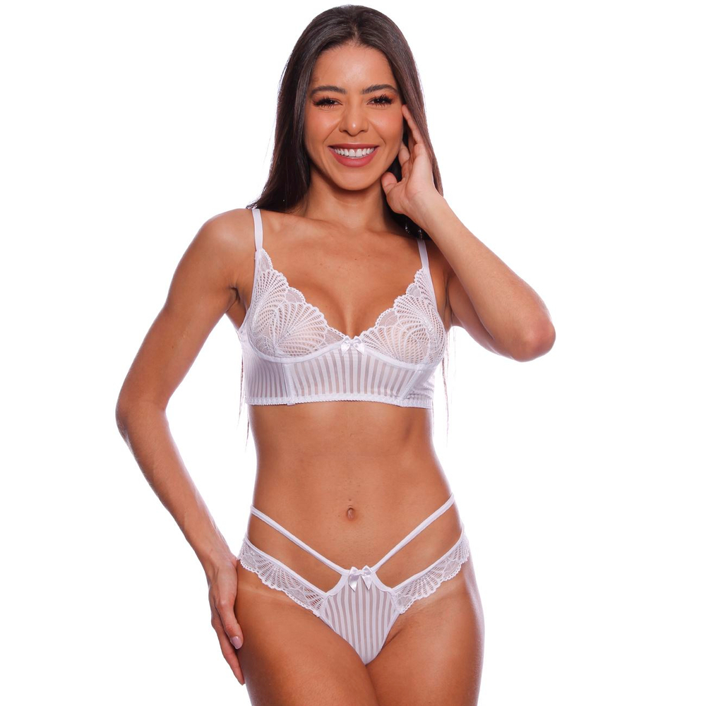 Conjunto Delírio Tule Listrado Com Aro Patitex - Imagem 9