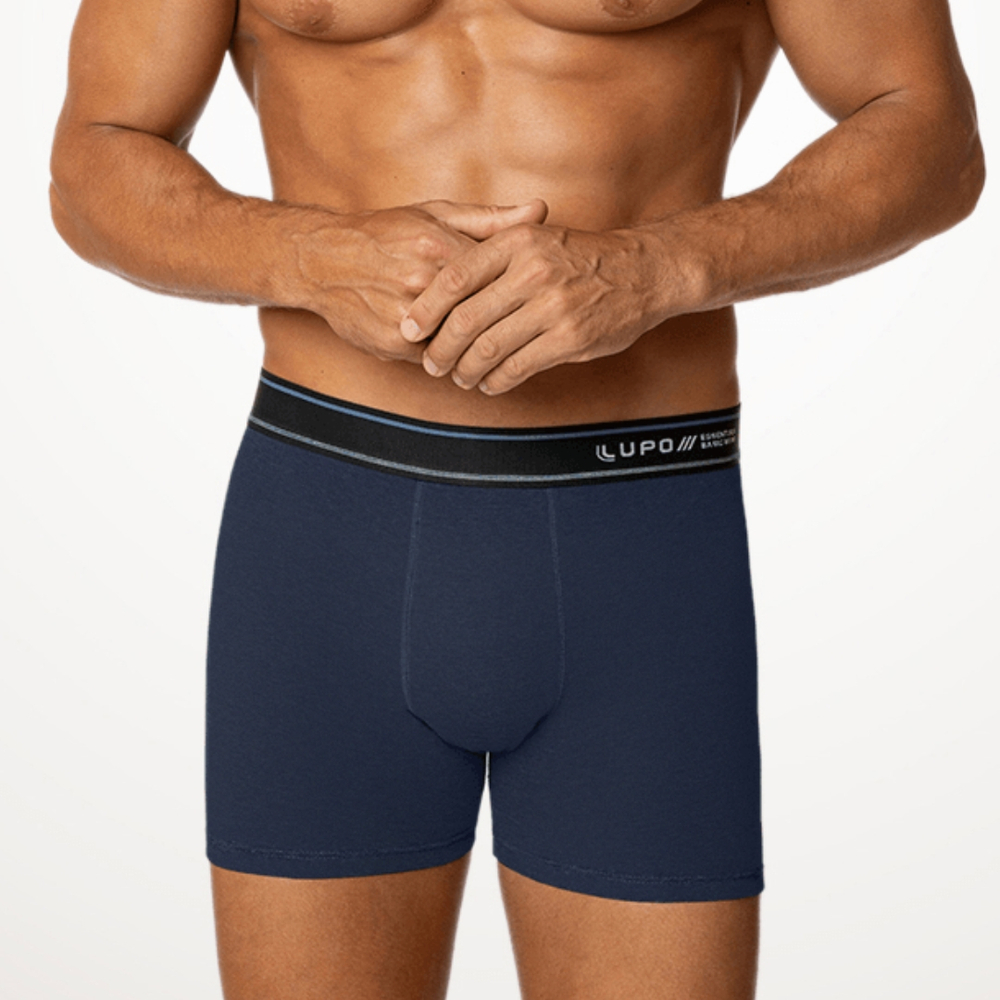Cueca Boxer Adulto Algodão Com Elastano Lupo - Imagem 4