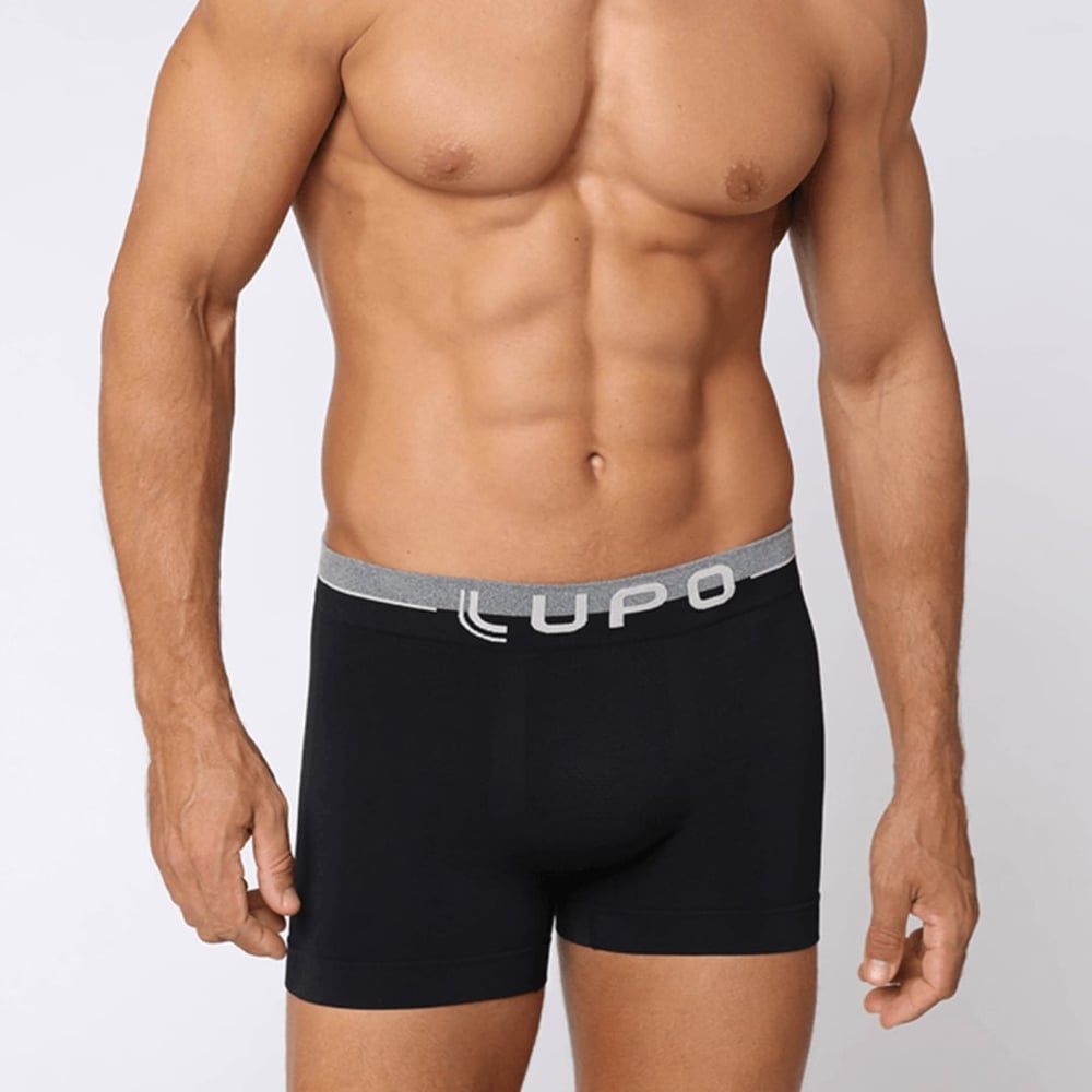 Cueca Boxer Masculina Em Microfibra Sem Costura Lupo