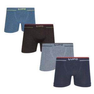 Cueca Boxer Plus Size Sem Costura Cós Uni Faixa Lupo