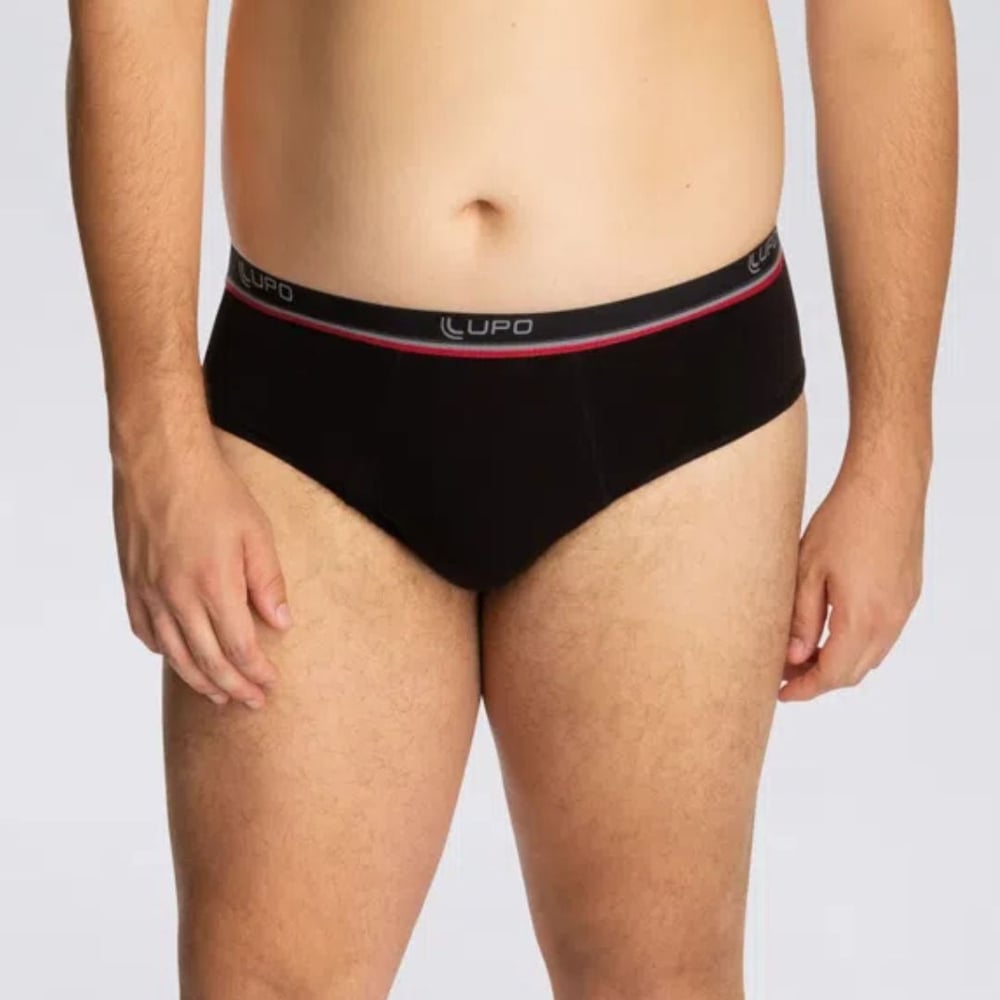 Cueca Slip Algodão Com Elastano Tamanho Especial Lupo - Imagem 2
