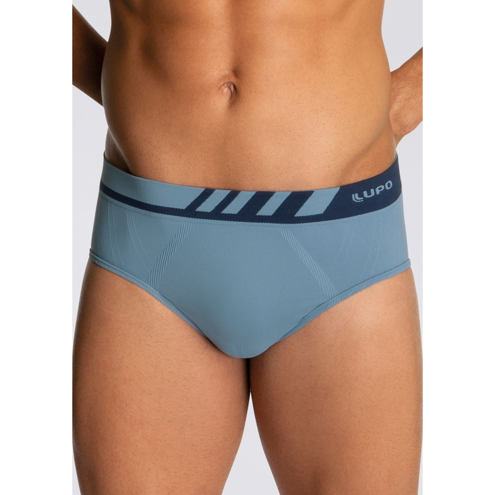 Cueca Slip Em Microfibra Sem Costura Cós Chanfro Lupo - Imagem 2