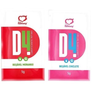 D4 Gel Lubrificante Íntimo Beijável Sachê 5G Sexy Fantasy