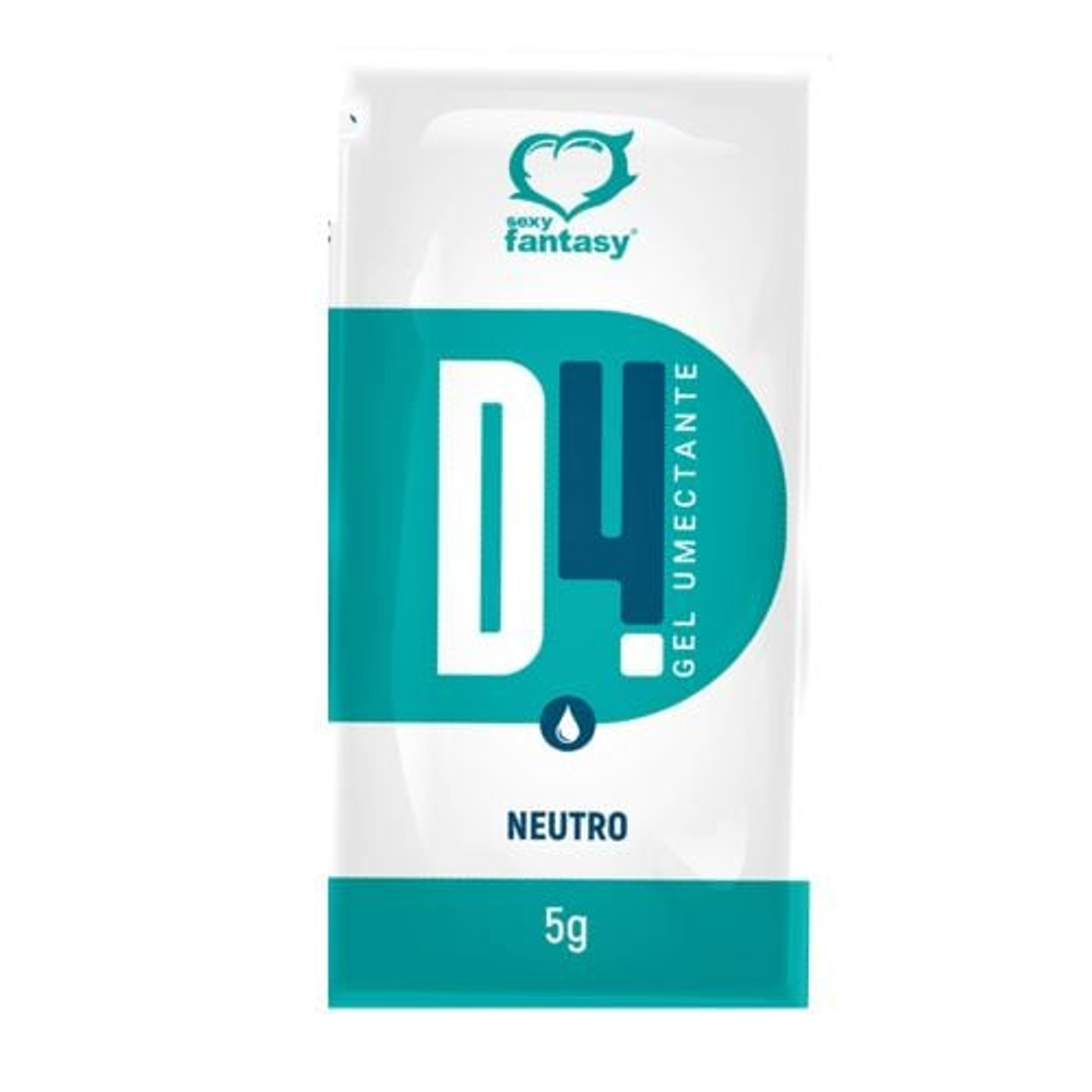 D4 Gel Lubrificante Íntimo Neutro Sachê 5G Sexy Fantasy