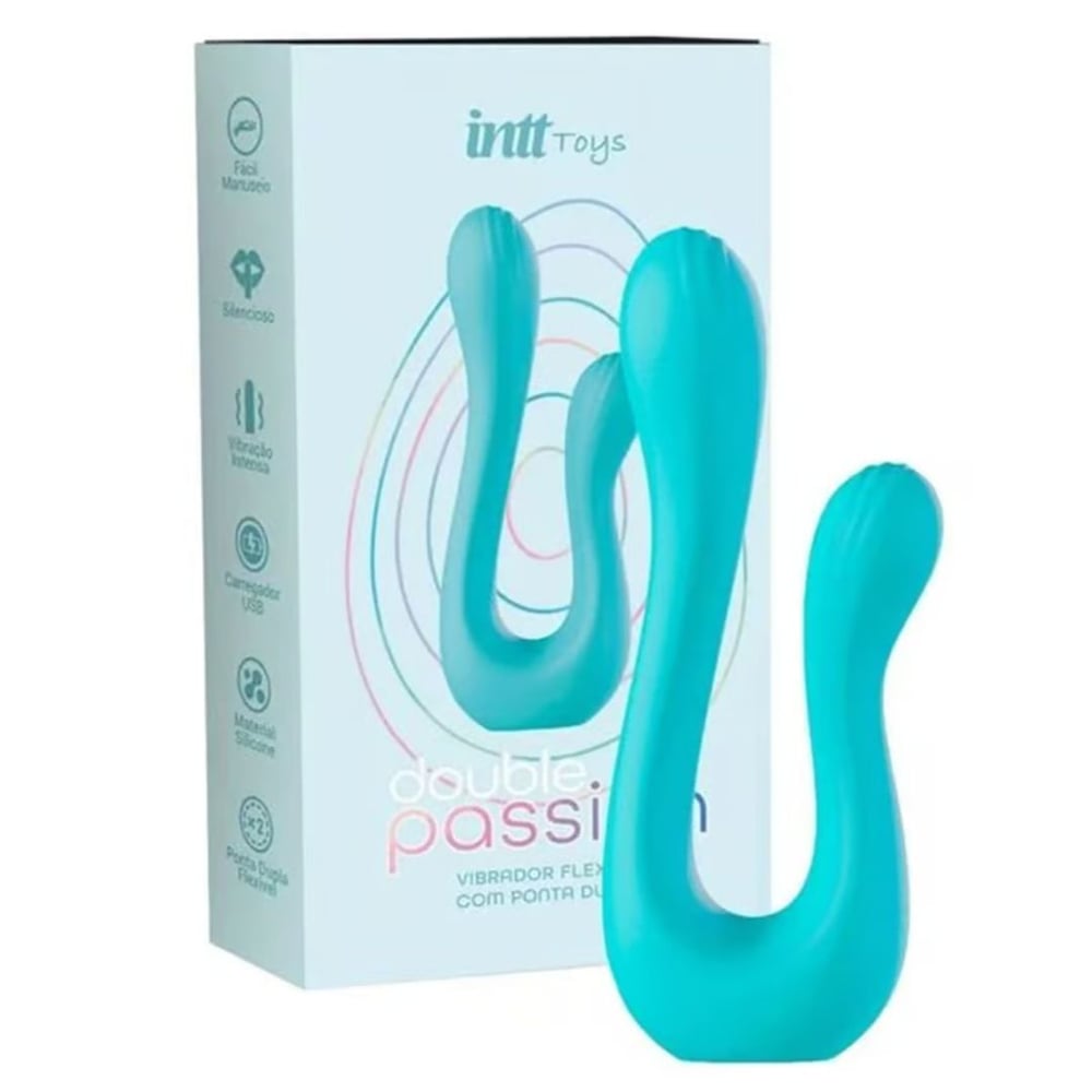 Double Passion Vibrador Flexível 10 Modos De Vibração Wellness Intt - Imagem 4