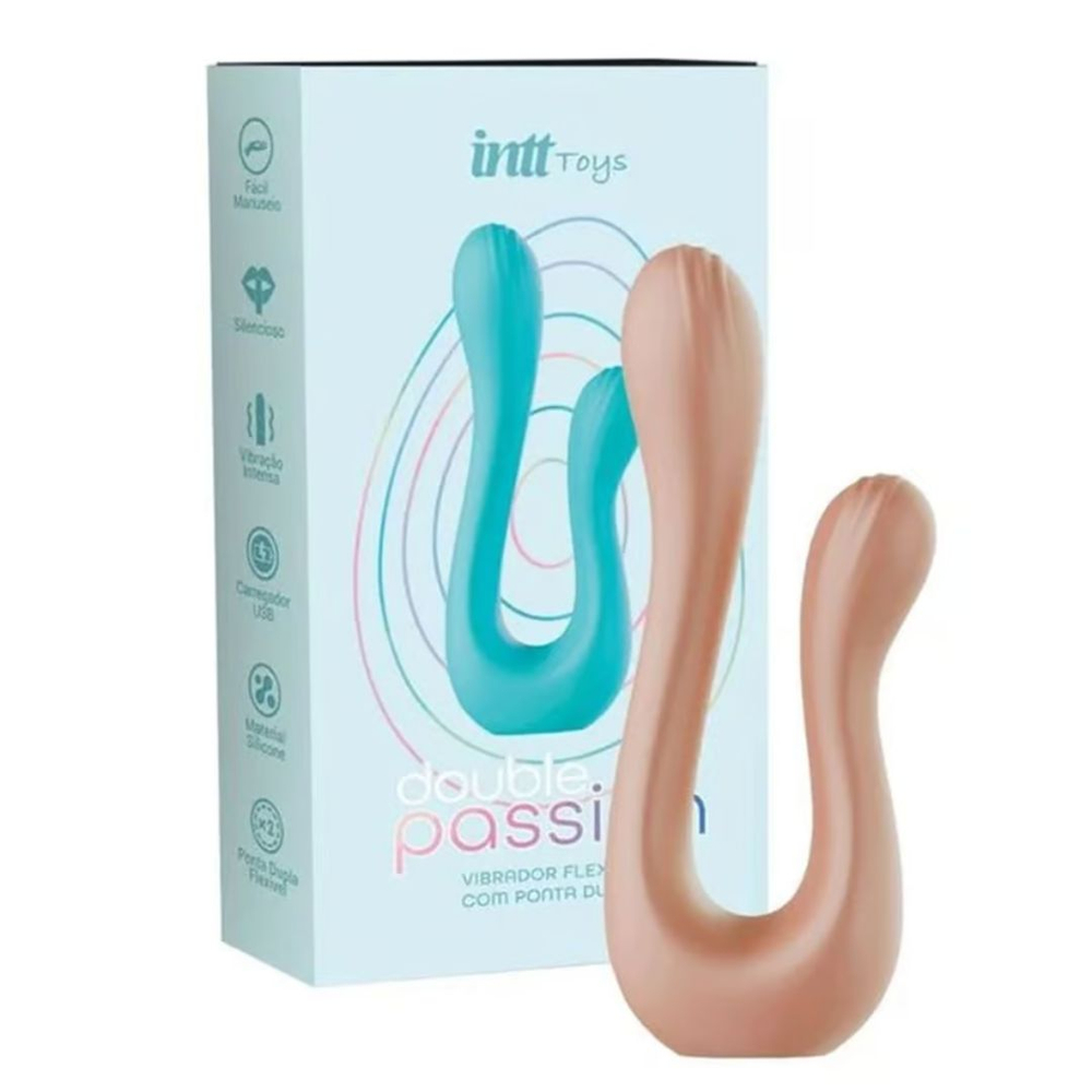 Double Passion Vibrador Flexível 10 Modos De Vibração Wellness Intt - Imagem 5