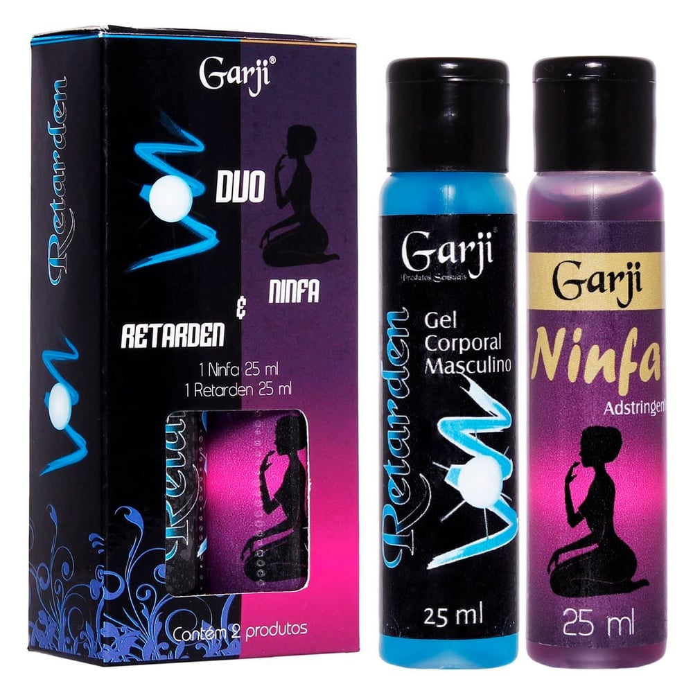 Duo Retarden E Ninfa Gel Para Massagem 25Ml Garji