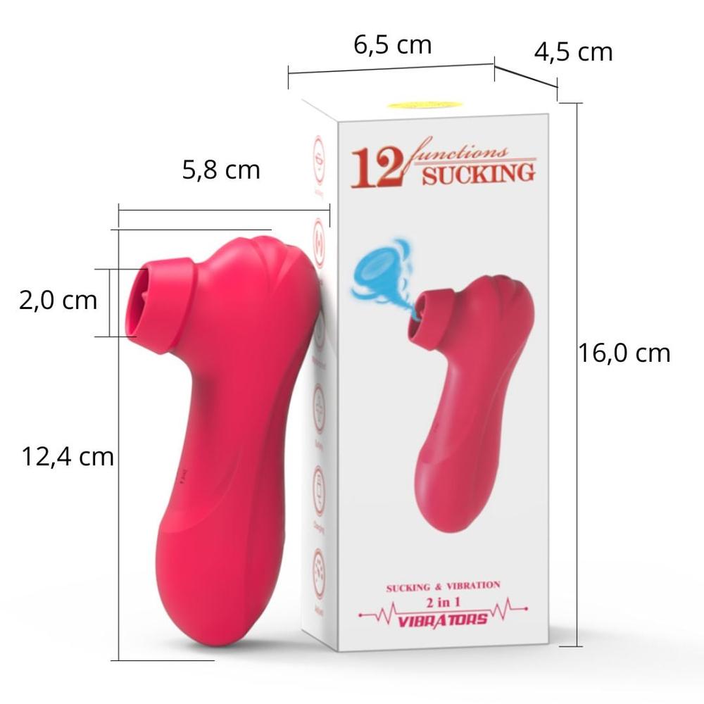 Estimulador De Clitóris 2 Em 1 Com 12 Modos De Vibração E Pulsação Vibe Toys - Imagem 8