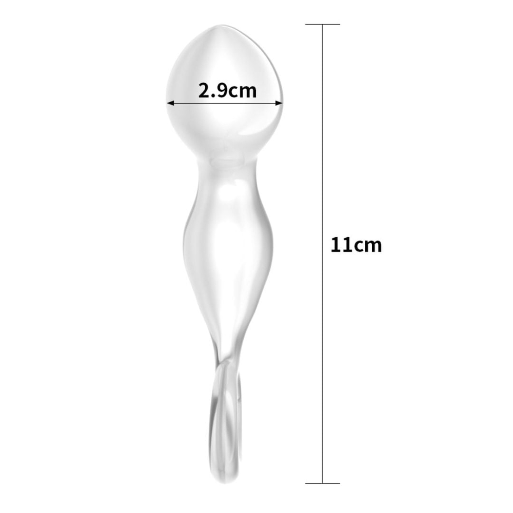 Estimulador De Próstata De Vidro Com Alça 11,9Cm Glass Romance - Imagem 4