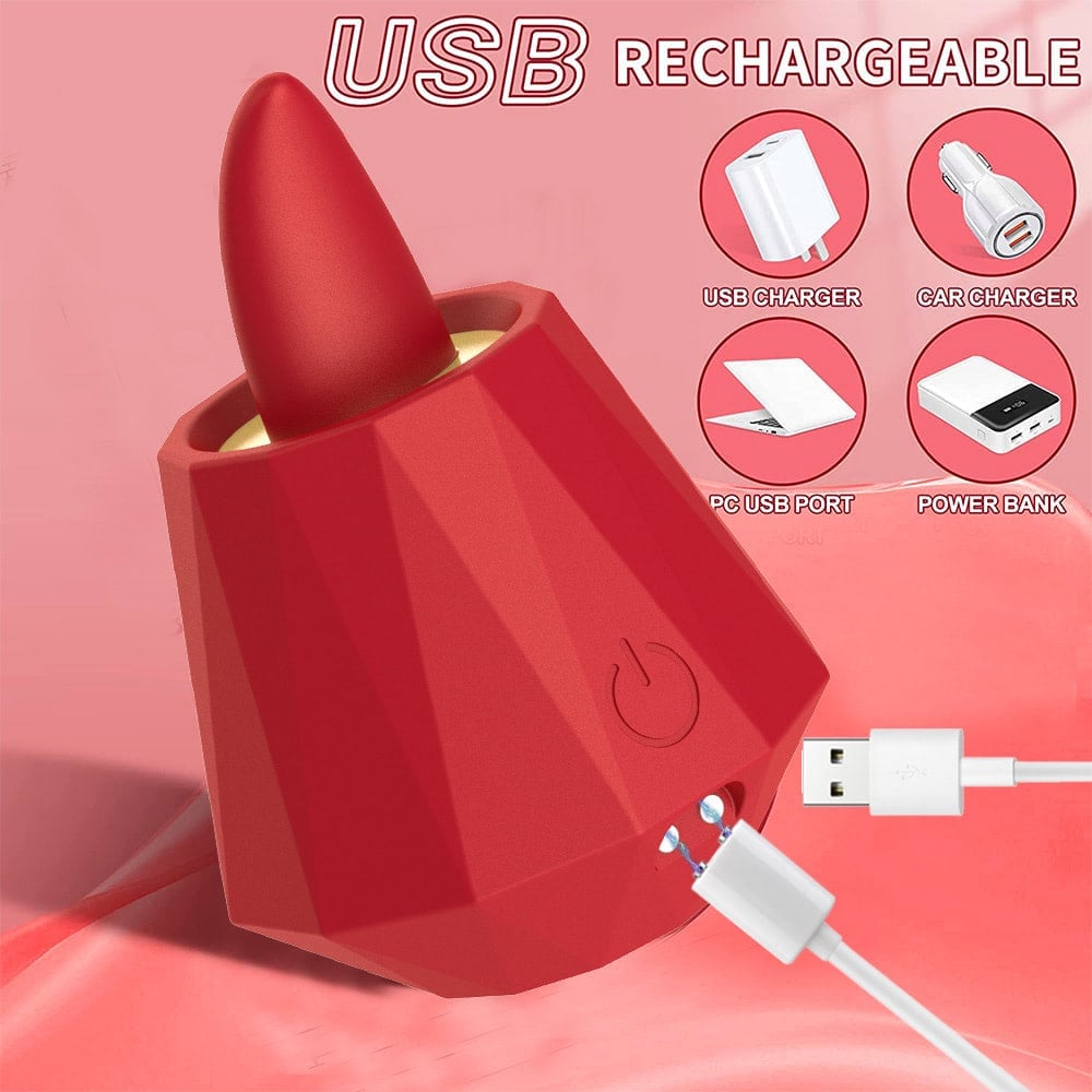Estimulador Diamond Com Língua Estimuladora 5 Modos De Rotacão Vibe Toys - Imagem 9