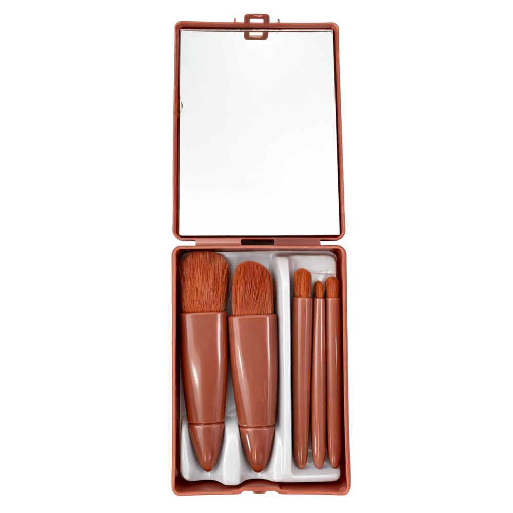 Estojo Com 5 Pincéis Para Maquiagem E Espelho Vibe Toys - Imagem 3