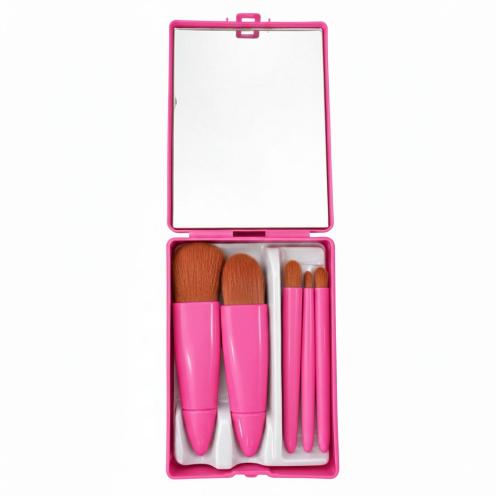Estojo Com 5 Pincéis Para Maquiagem E Espelho Vibe Toys - Imagem 9