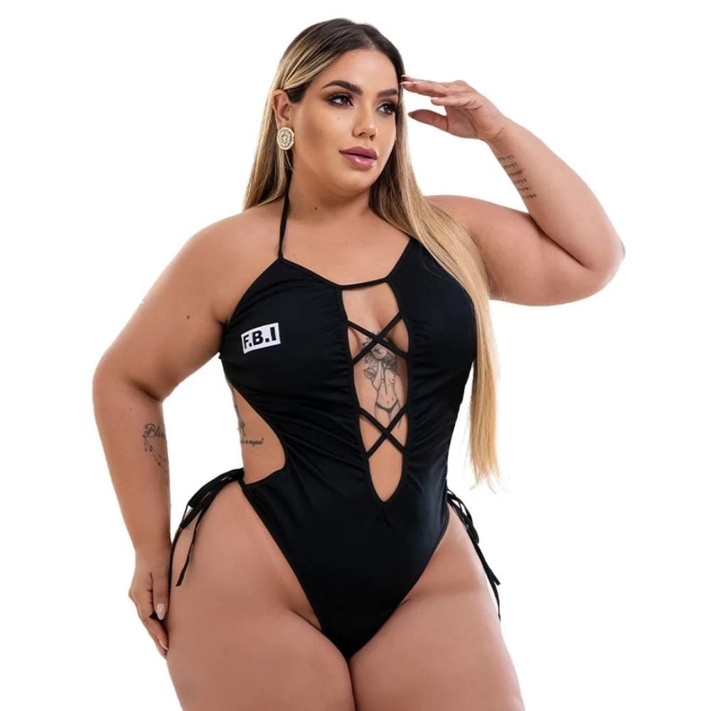 Calcinha Plus Size Em Renda Love Strass Bumbum Tallyta - Imagem 10