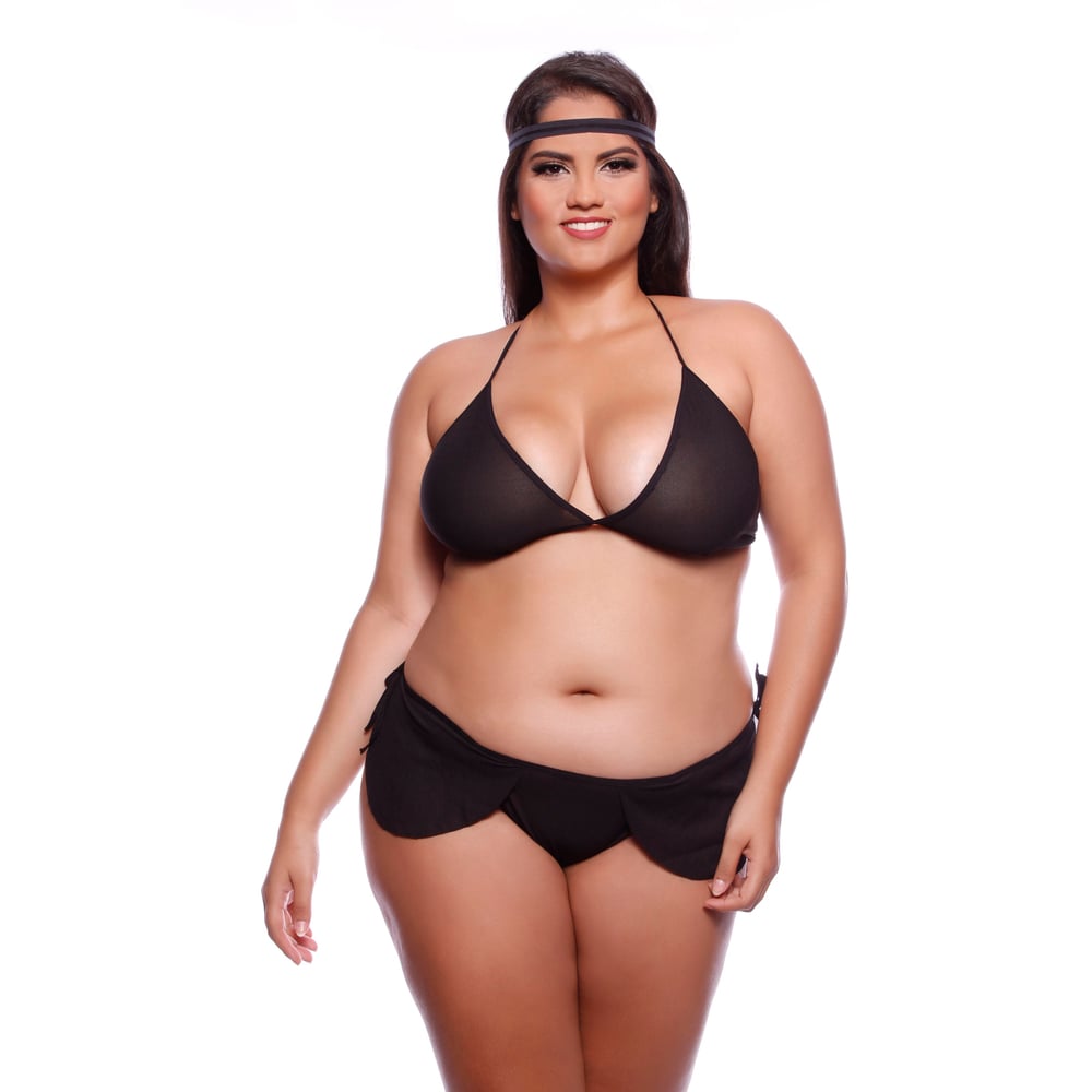 Calcinha Plus Size Em Renda Love Strass Bumbum Tallyta - Imagem 6