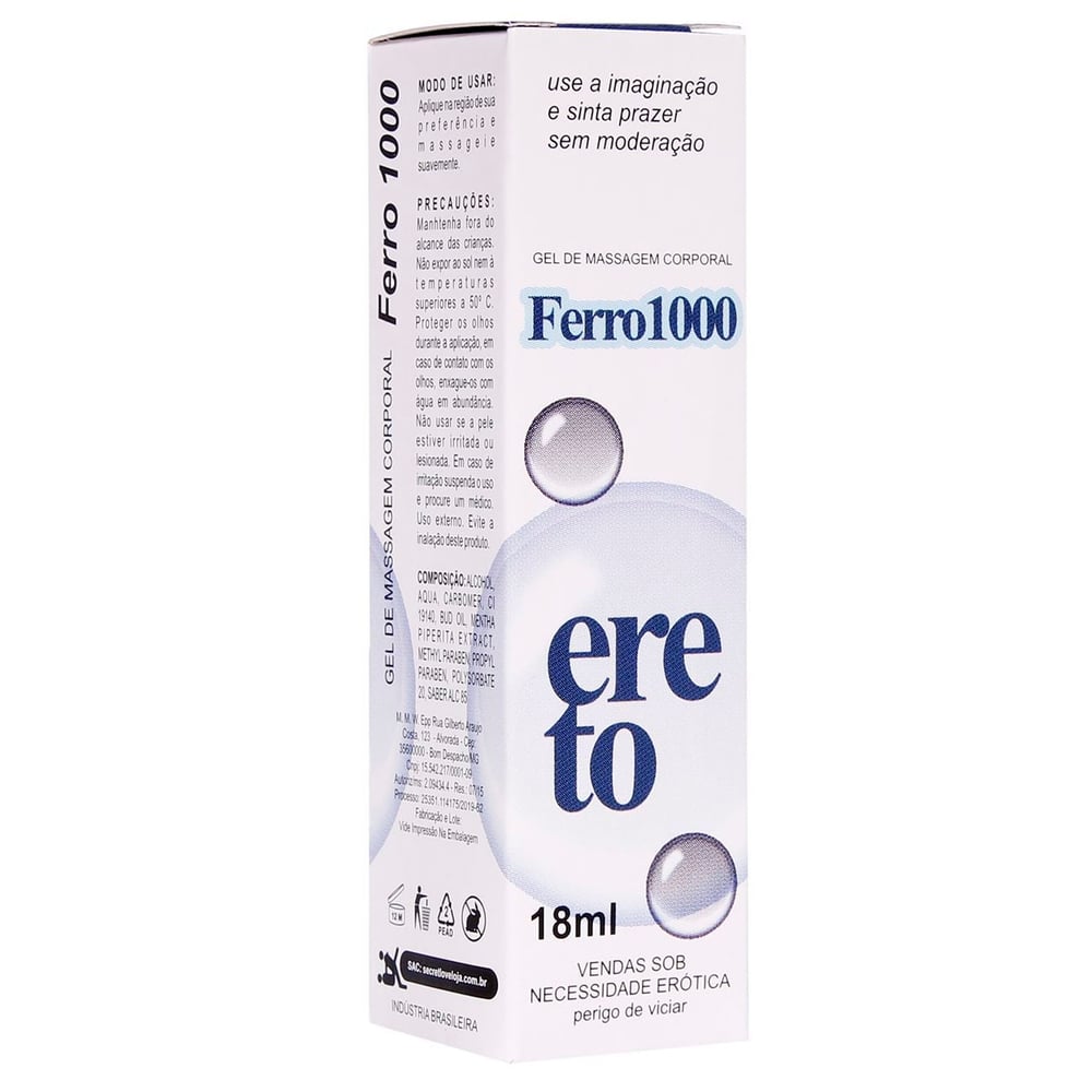 Ferro 1000 Ereto 18Ml Farmacia Do Prazer Secret Love - Imagem 3