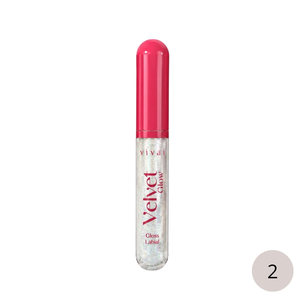 Gloss Labial Velvet Glow 2,5Ml Vivai - Imagem 3