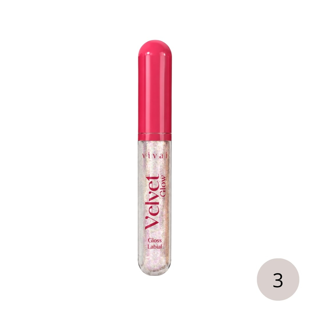 Gloss Labial Velvet Glow 2,5Ml Vivai - Imagem 4