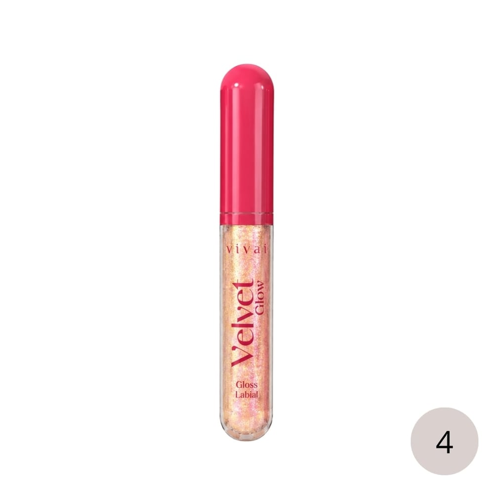 Gloss Labial Velvet Glow 2,5Ml Vivai - Imagem 5