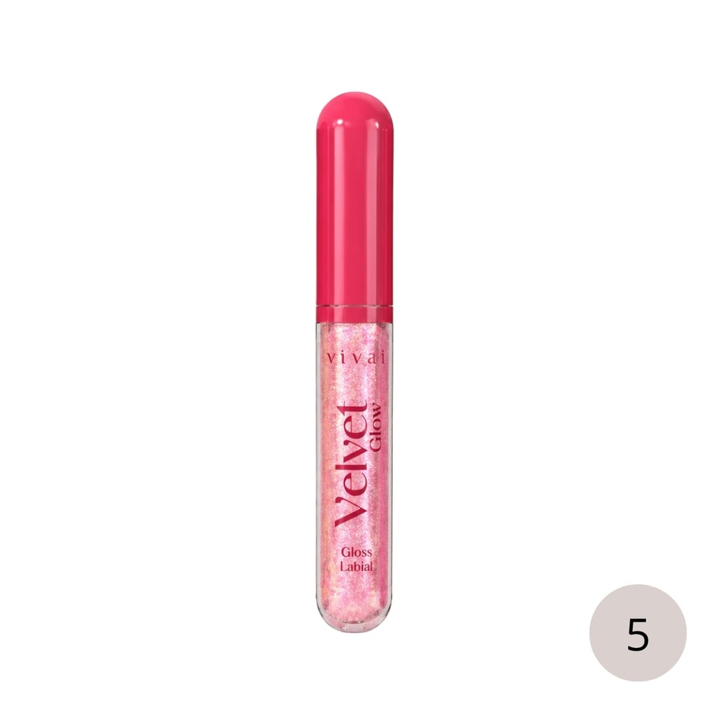 Gloss Labial Velvet Glow 2,5Ml Vivai - Imagem 6