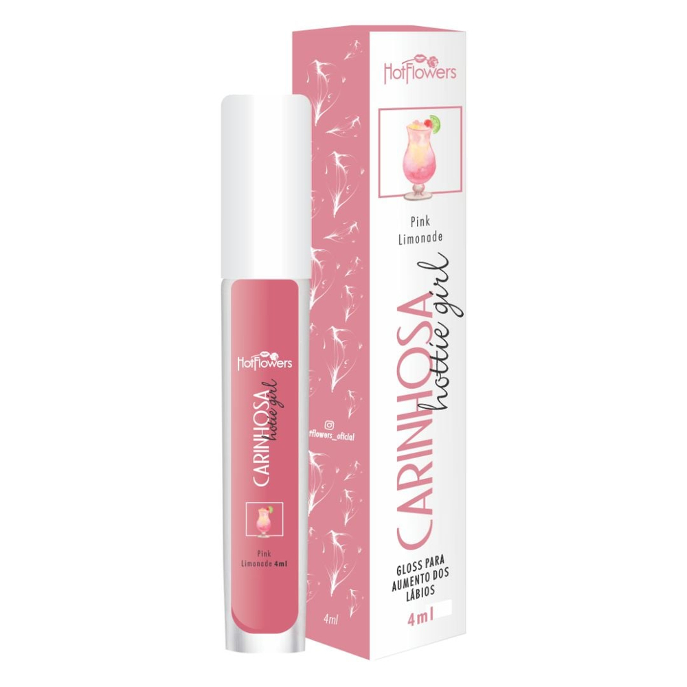 Gloss Para Aumento Dos Lábios Hottie Girl 4Ml Hot Flowers - Imagem 2