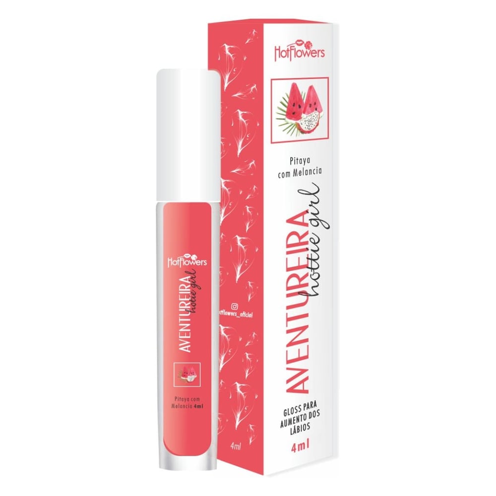 Gloss Para Aumento Dos Lábios Hottie Girl 4Ml Hot Flowers - Imagem 4
