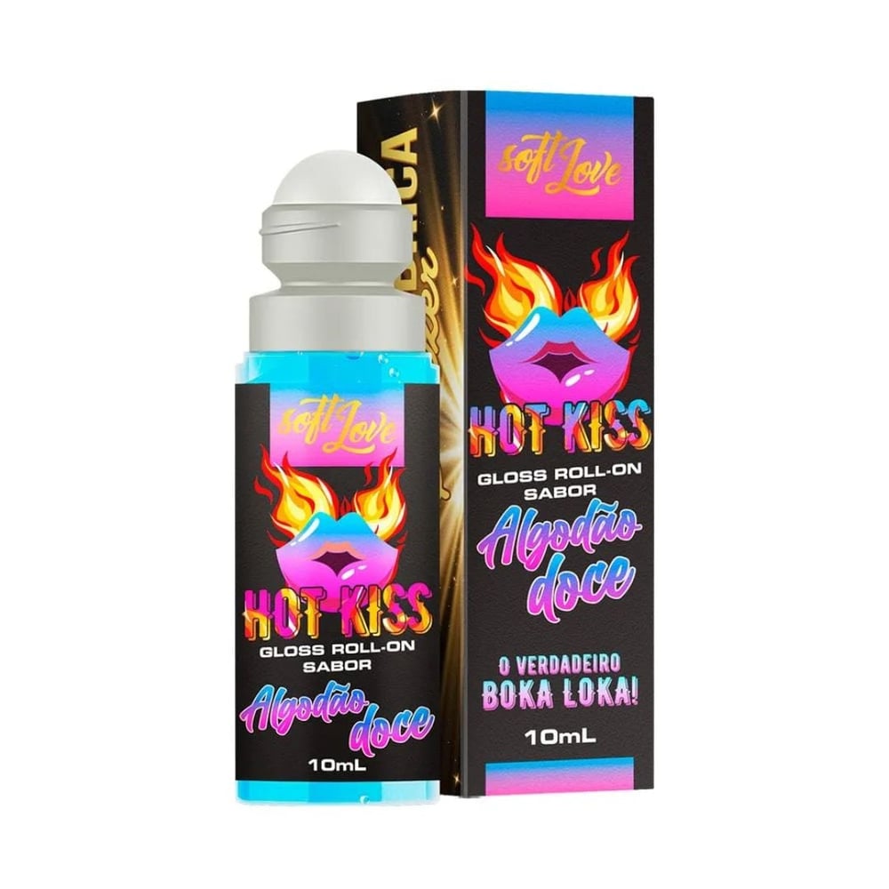 Gloss Roll-On Hot Kiss 10Ml Soft Love - Imagem 2