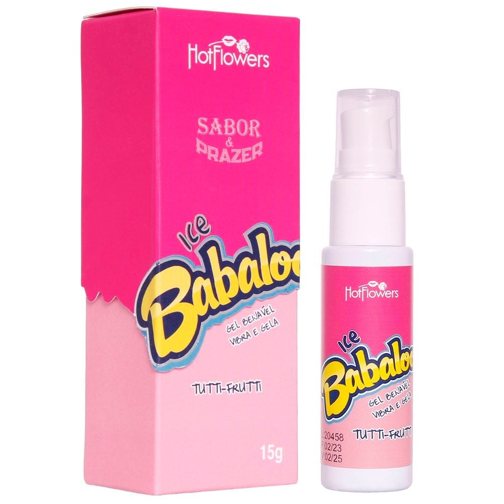 Ice Babaloo Gel Beijável Vibra E Gela 15G Hot Flowers - Imagem 2