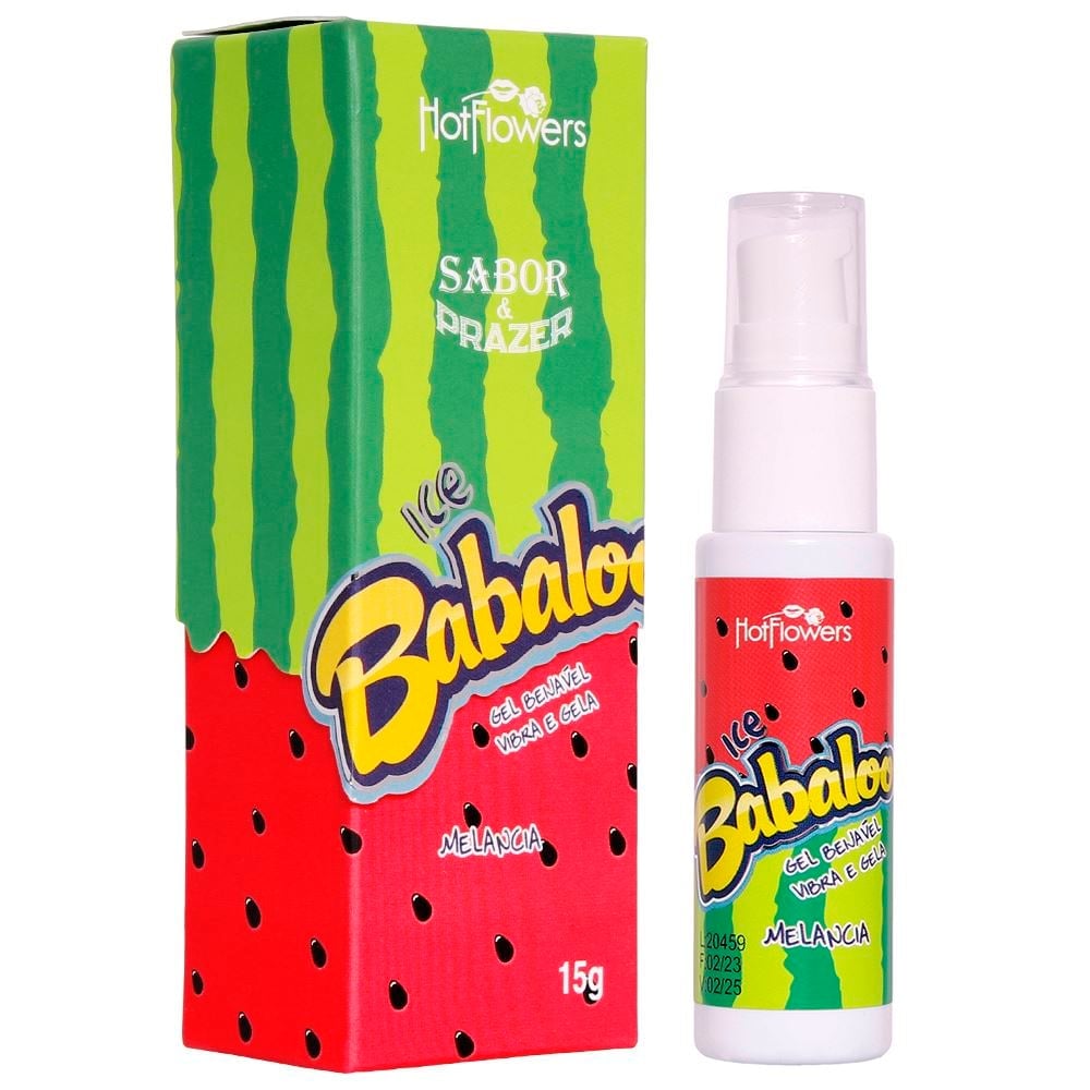 Ice Babaloo Gel Beijável Vibra E Gela 15G Hot Flowers - Imagem 3