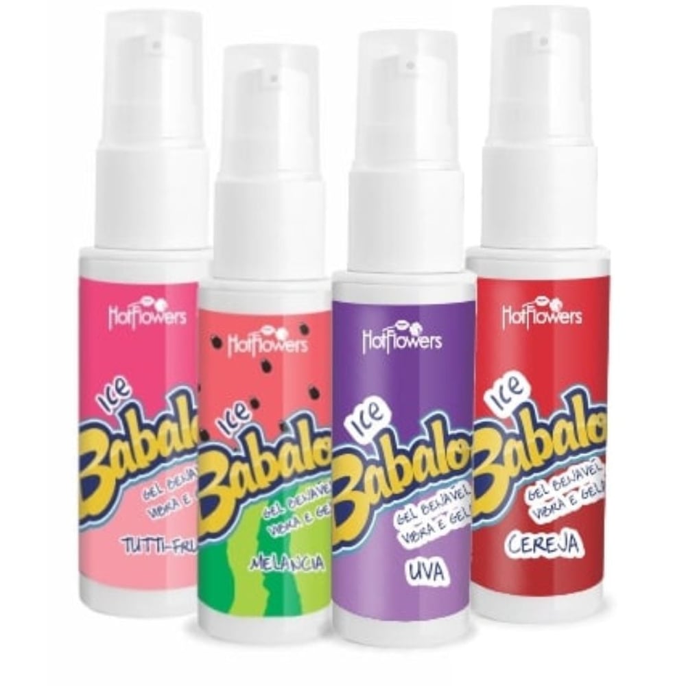 Ice Babaloo Gel Beijável Vibra E Gela 15G Hot Flowers