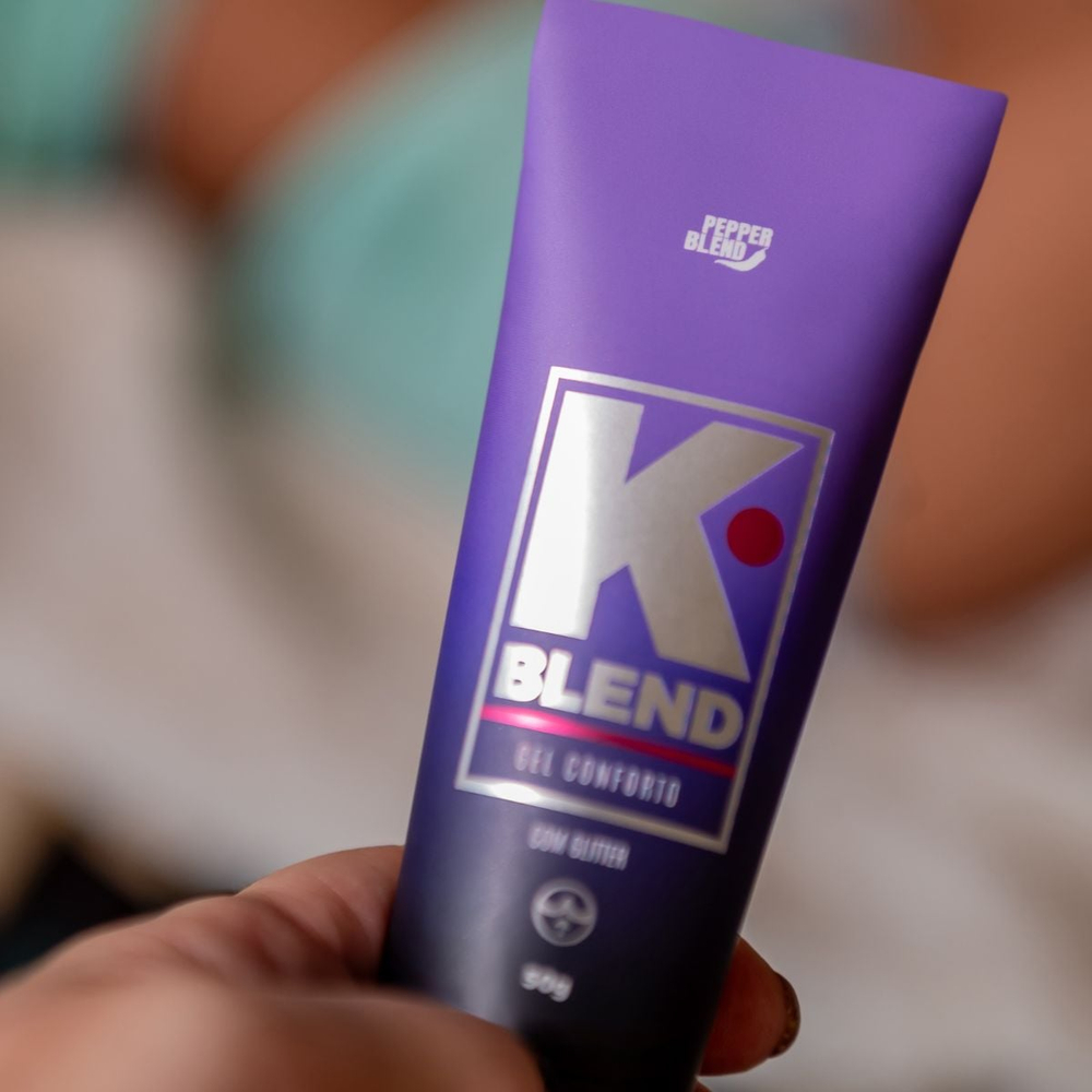 K Blend Gel Conforto Beijável Com Glitter 50G Pepper Blend - Imagem 2