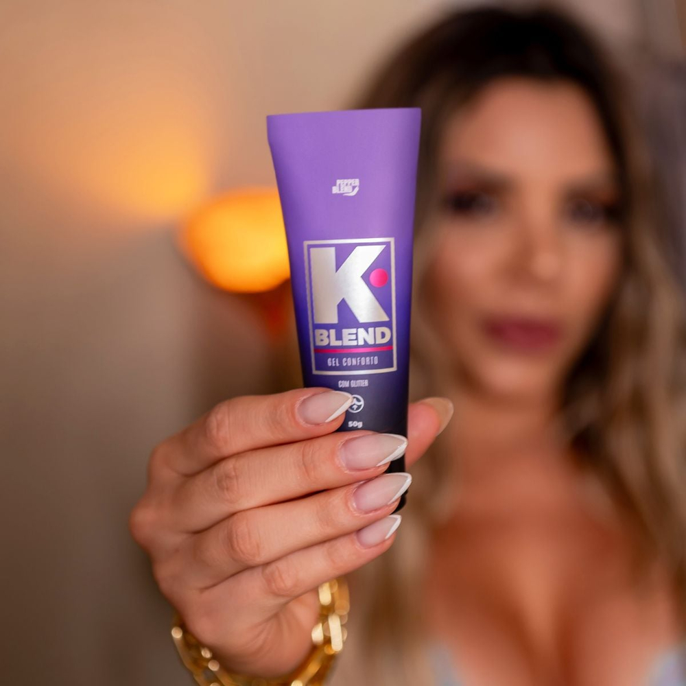 K Blend Gel Conforto Beijável Com Glitter 50G Pepper Blend - Imagem 3
