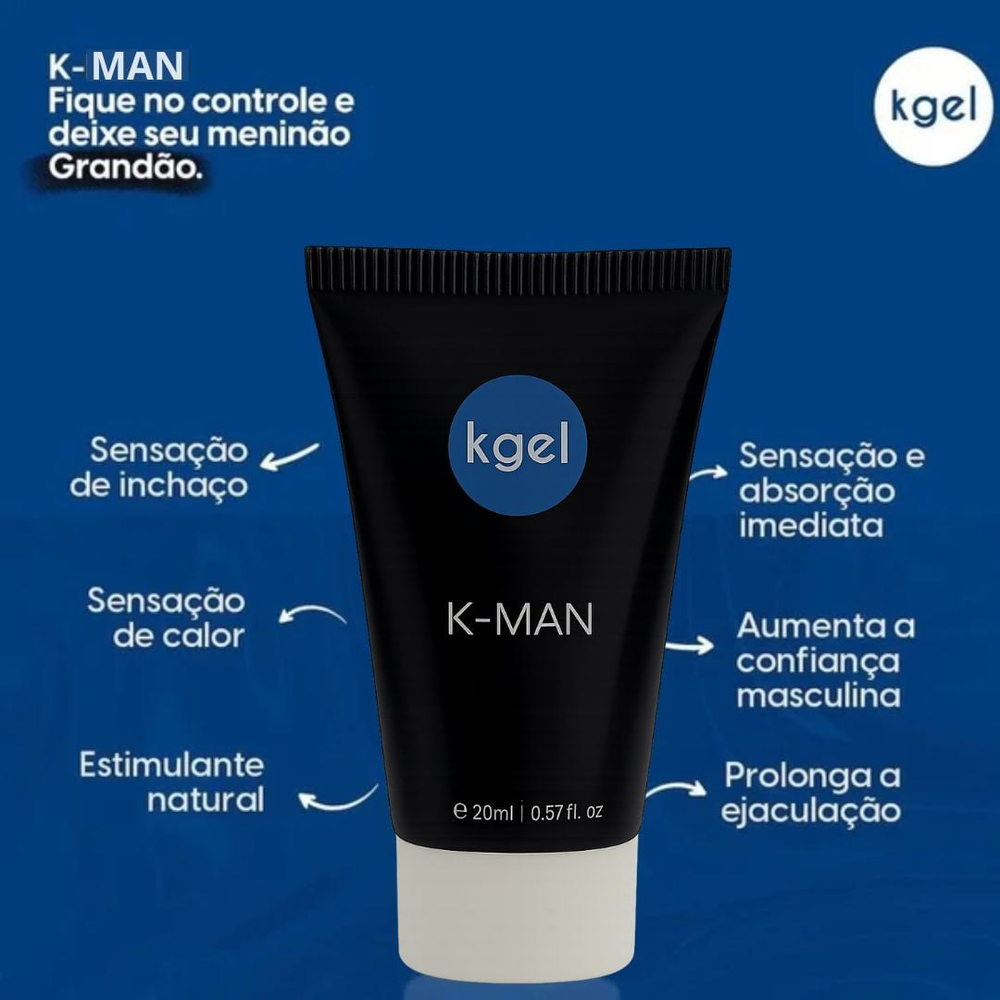 K-Man Intensificador Masculino 20Ml K-Gel - Imagem 2