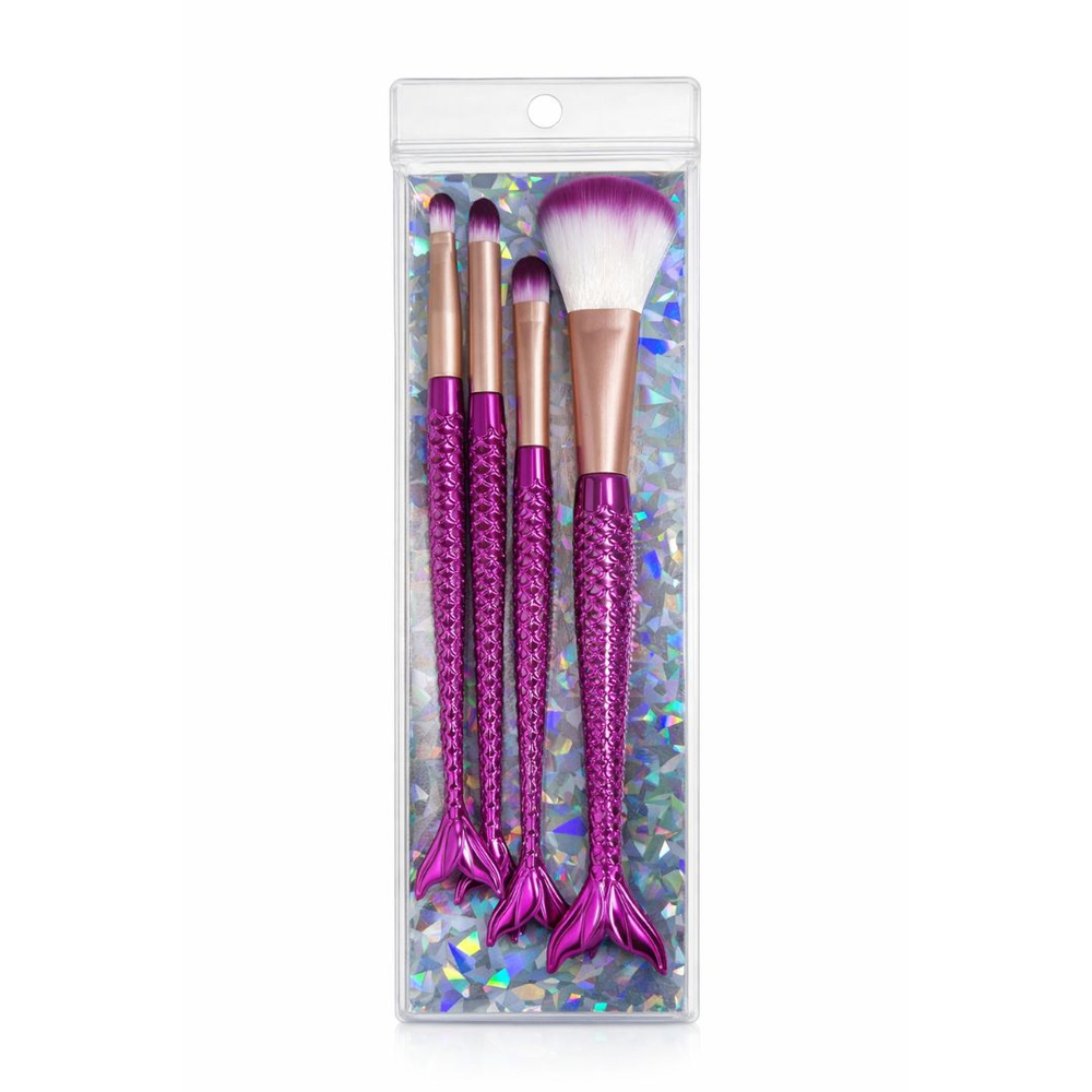 Kit 4 Pincéis Sereia Makeup Delicado Vibe Toys - Imagem 5