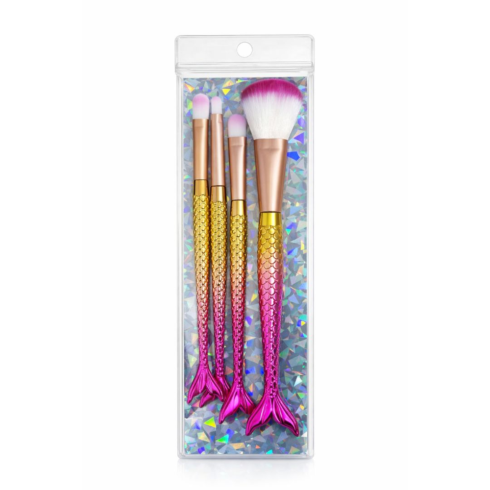 Kit 4 Pincéis Sereia Makeup Delicado Vibe Toys - Imagem 3