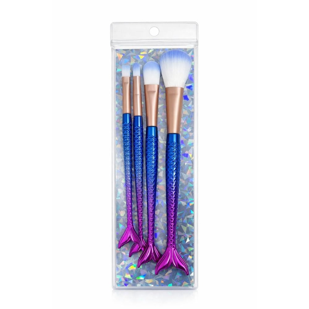 Kit 4 Pincéis Sereia Makeup Delicado Vibe Toys - Imagem 4