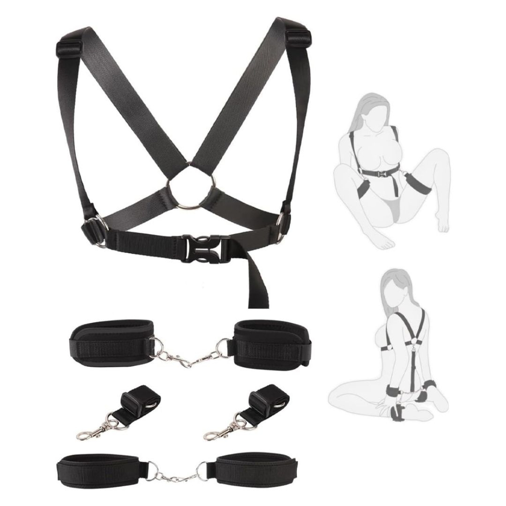 Kit Bondage 4 Em 1 Com Alças Ajustáveis Vibe Toys - Imagem 7