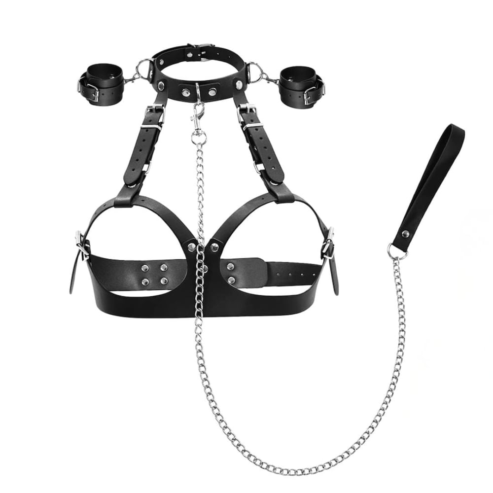 Kit Bondage Harness Com Coleira E Guia Vibe Toys - Imagem 5