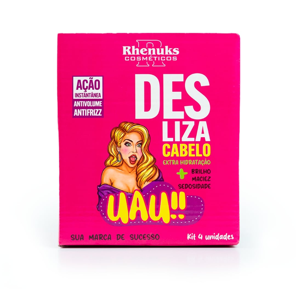Kit Capilar Desliza Cabelo Com 4 Itens Rhenuks Cosméticos - Imagem 2