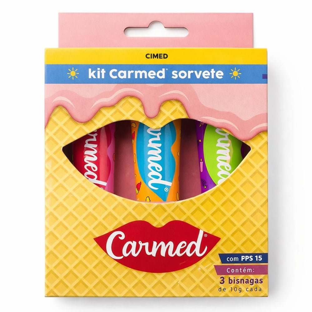 Kit Carmed Sorvete 3 Bisnagas 10G Cimed - Imagem 2