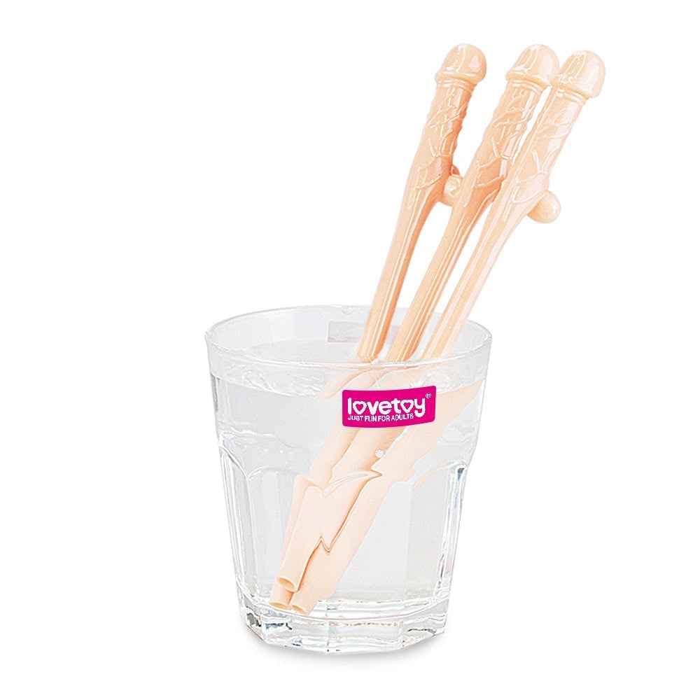 Kit Com 9 Canudos Pênis Original Willy Straws Vibe Toys - Imagem 4