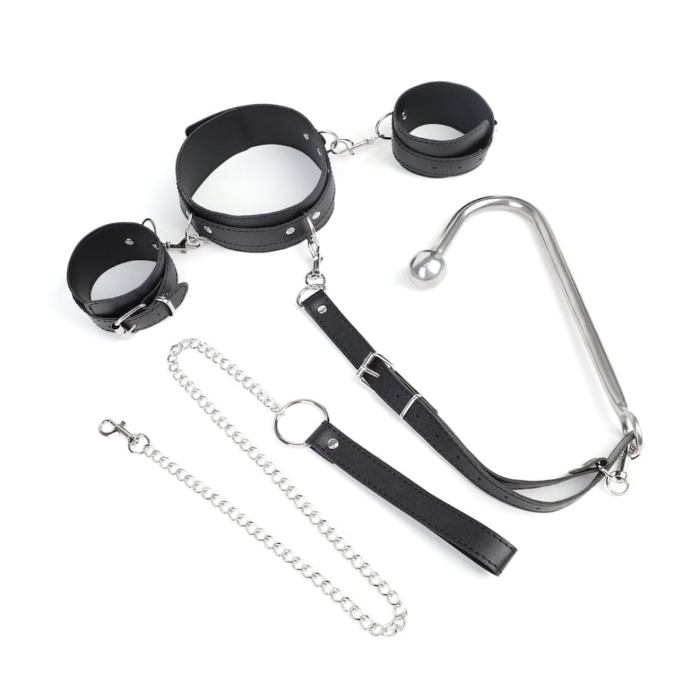 Kit De Bondage Com Gancho Metálico Anal Vibe Toys - Imagem 7