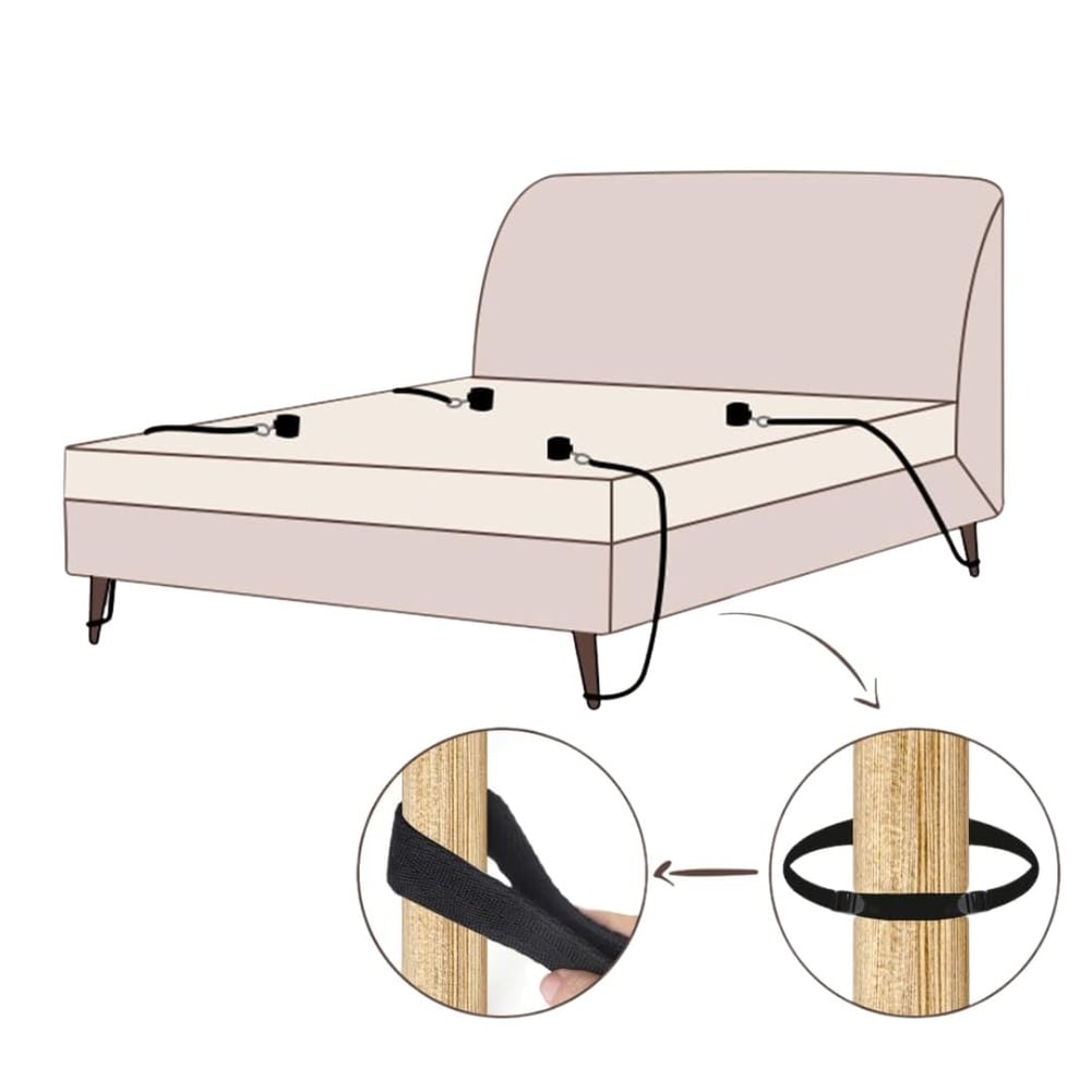 Kit De Bondage Para Cama Com 6 Peças Vibe Toys - Imagem 7