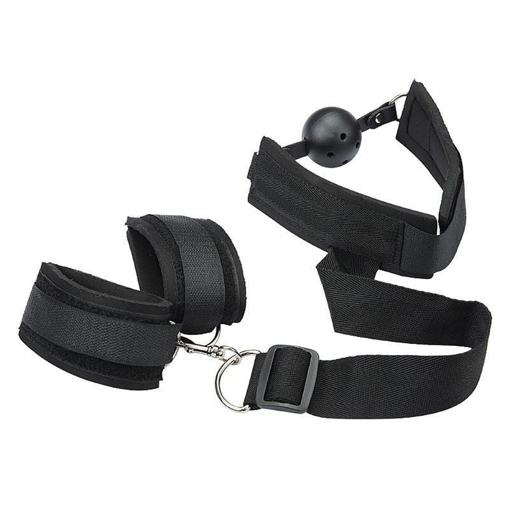 Kit Sado Muzzle Algema Traseira Com Mordaça Vibe Toys - Imagem 4