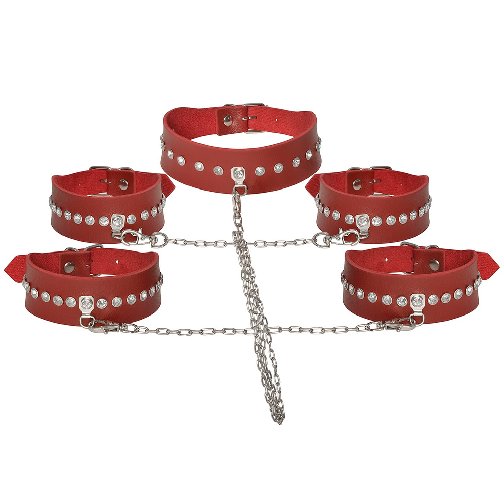 Kit Sado Restritor Princess Com Coleira E Algemas Dominatrix - Imagem 3