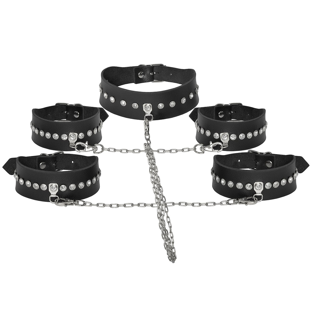 Kit Sado Restritor Princess Com Coleira E Algemas Dominatrix - Imagem 4