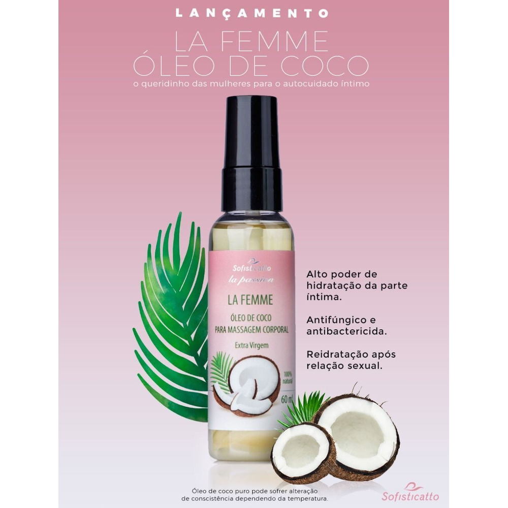 La Femme Óleo De Coco Extra Virgem 60Ml Sofisticatto - Imagem 2