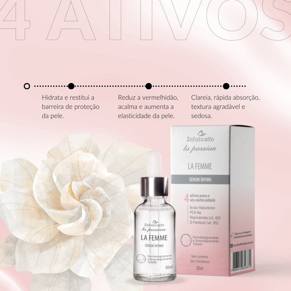 La Femme Sérum Íntimo Clareador E Hidratante 30 Ml Linha La Passion Sofisticatto - Imagem 3