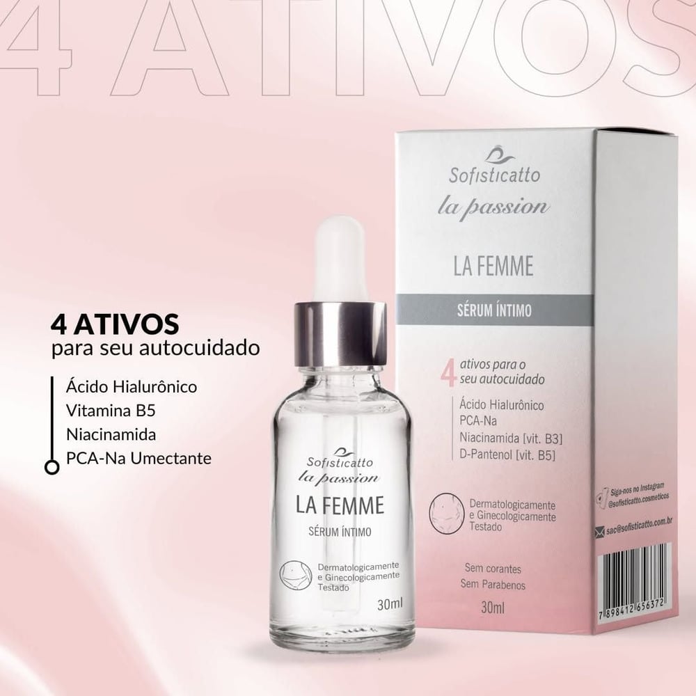 La Femme Sérum Íntimo Clareador E Hidratante 30 Ml Linha La Passion Sofisticatto - Imagem 4