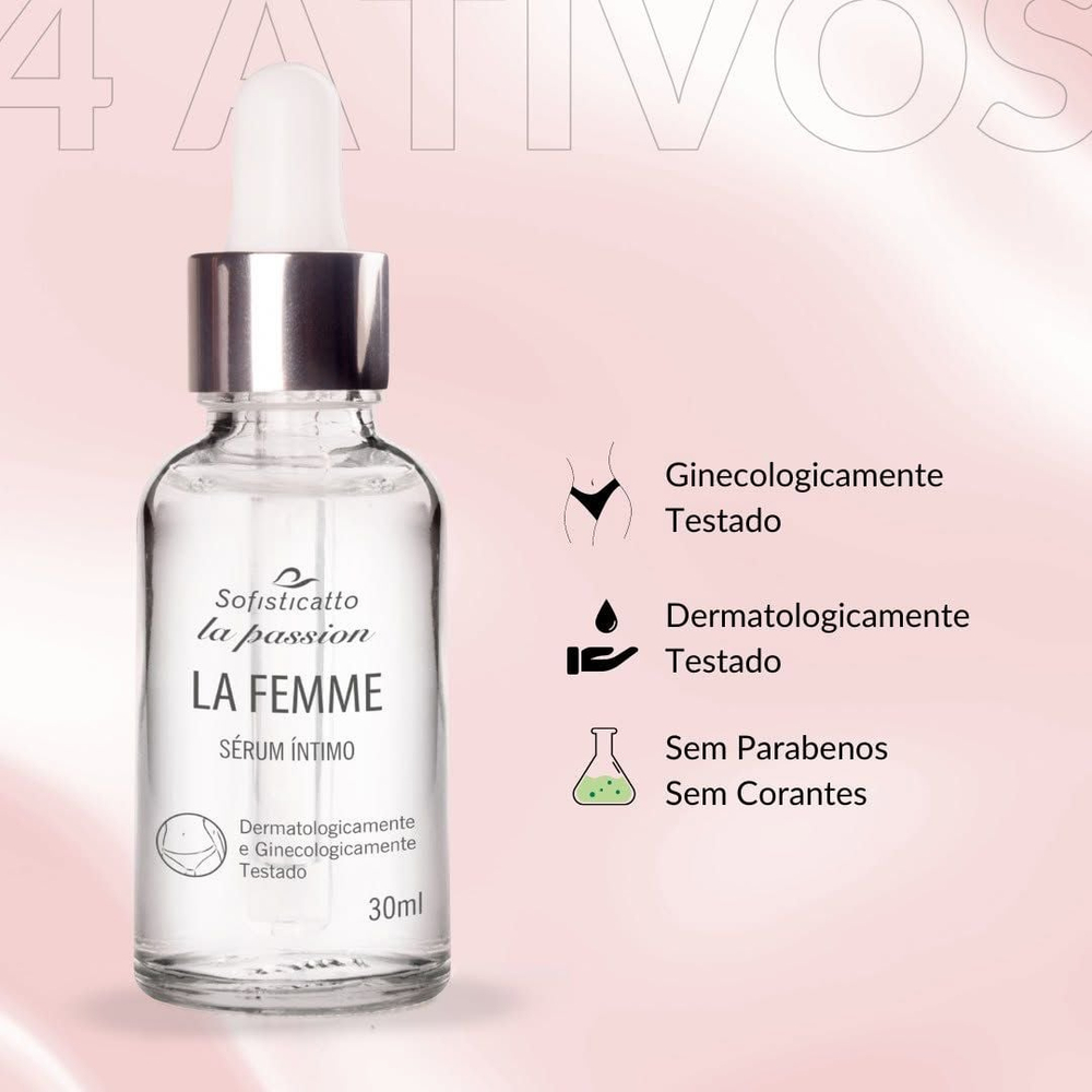 La Femme Sérum Íntimo Clareador E Hidratante 30 Ml Linha La Passion Sofisticatto - Imagem 5